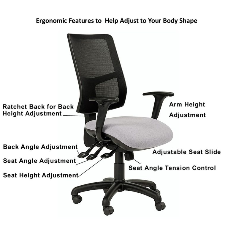 Ergonomic Athena Mesh Back Chair - Floyds Office Furniture, Hampshire, UK.